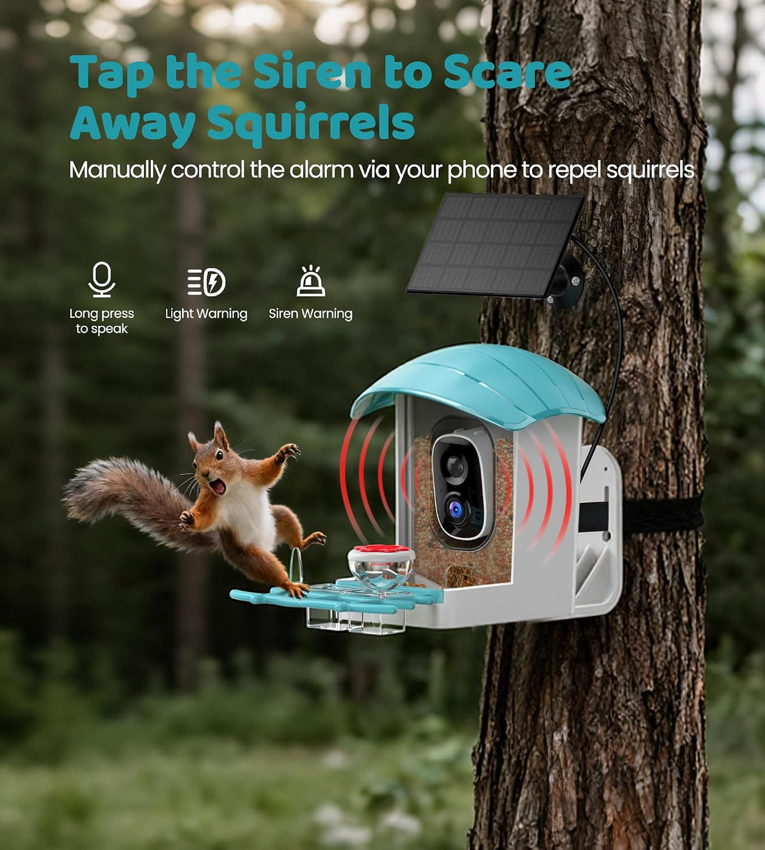 Bird Feeder with Camera Solar Powered