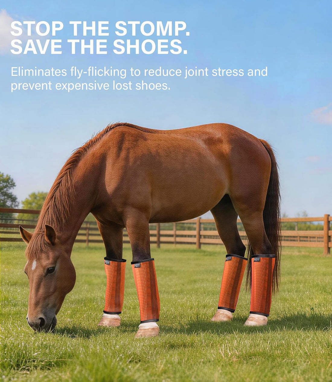 Fly Boots for Horses Set of 4, Breathable & Fly-Proof Horse Fly Boots