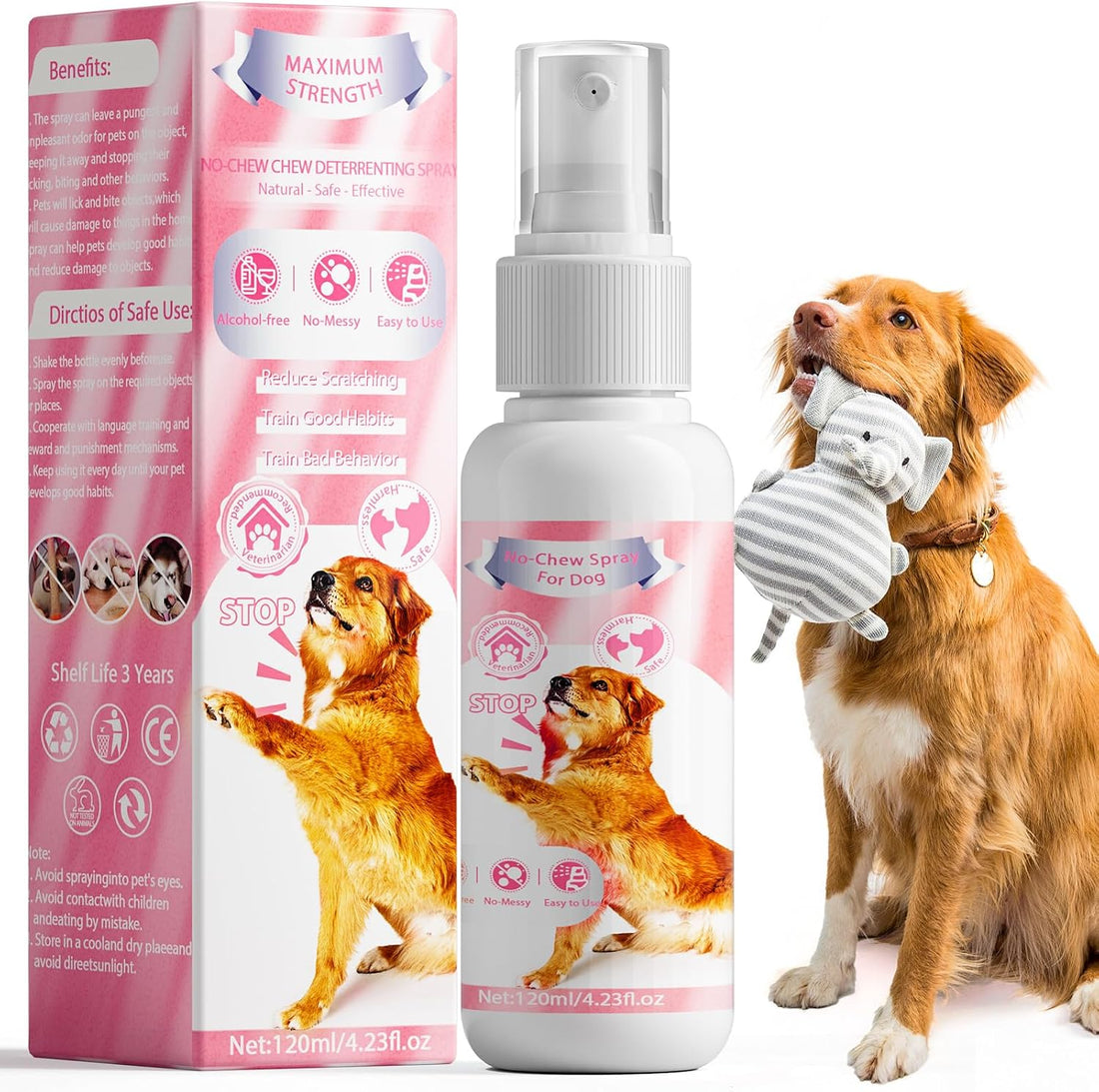 No Chew Spray for Dogs-Bitter Apple Dog Deterrent Spray