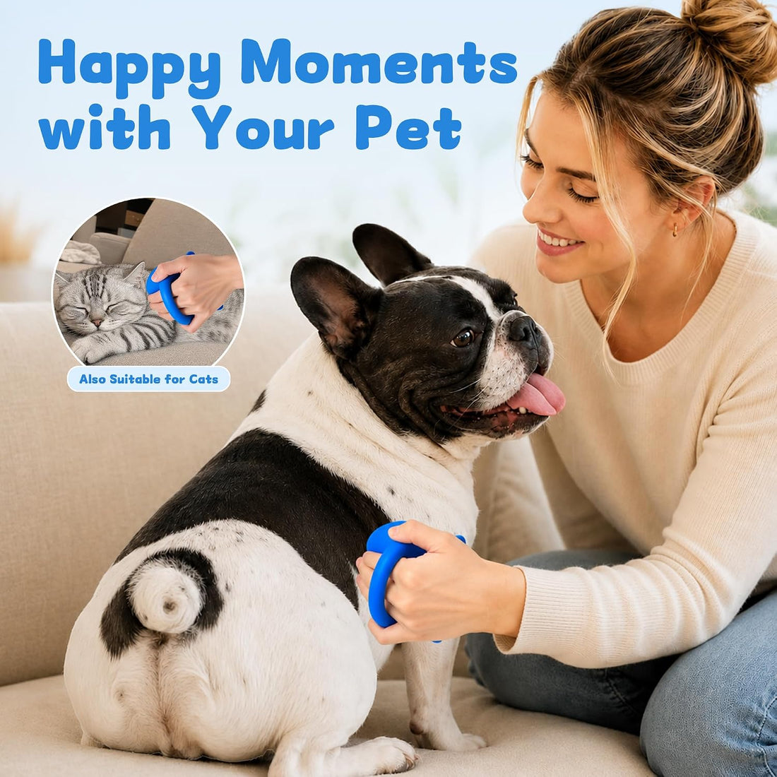 Silicone Nub Brush – Corkscrew Tail Dog Brush for Bulldog