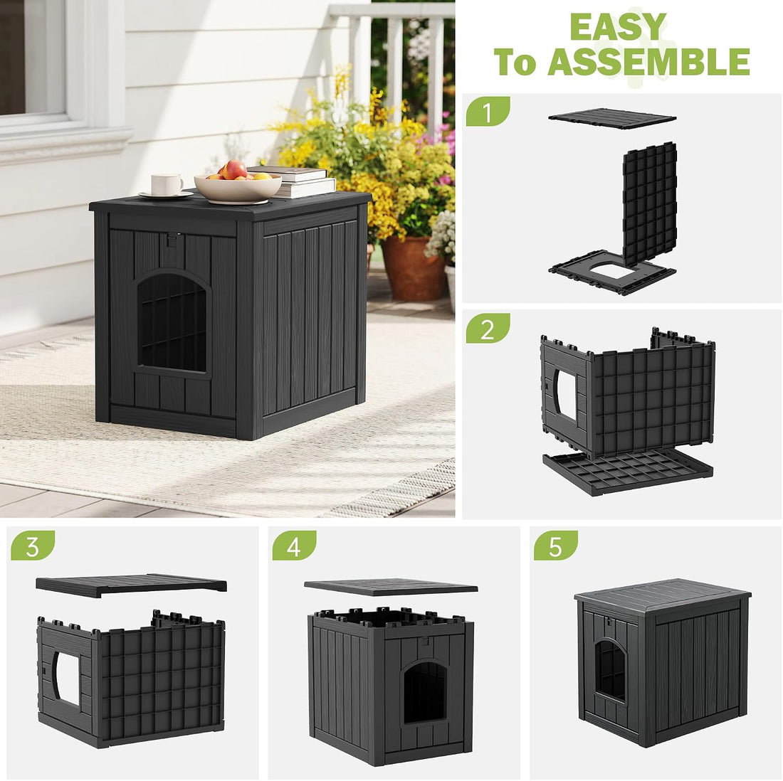 GULAIMOAO Outdoor Cat House Weatherproof