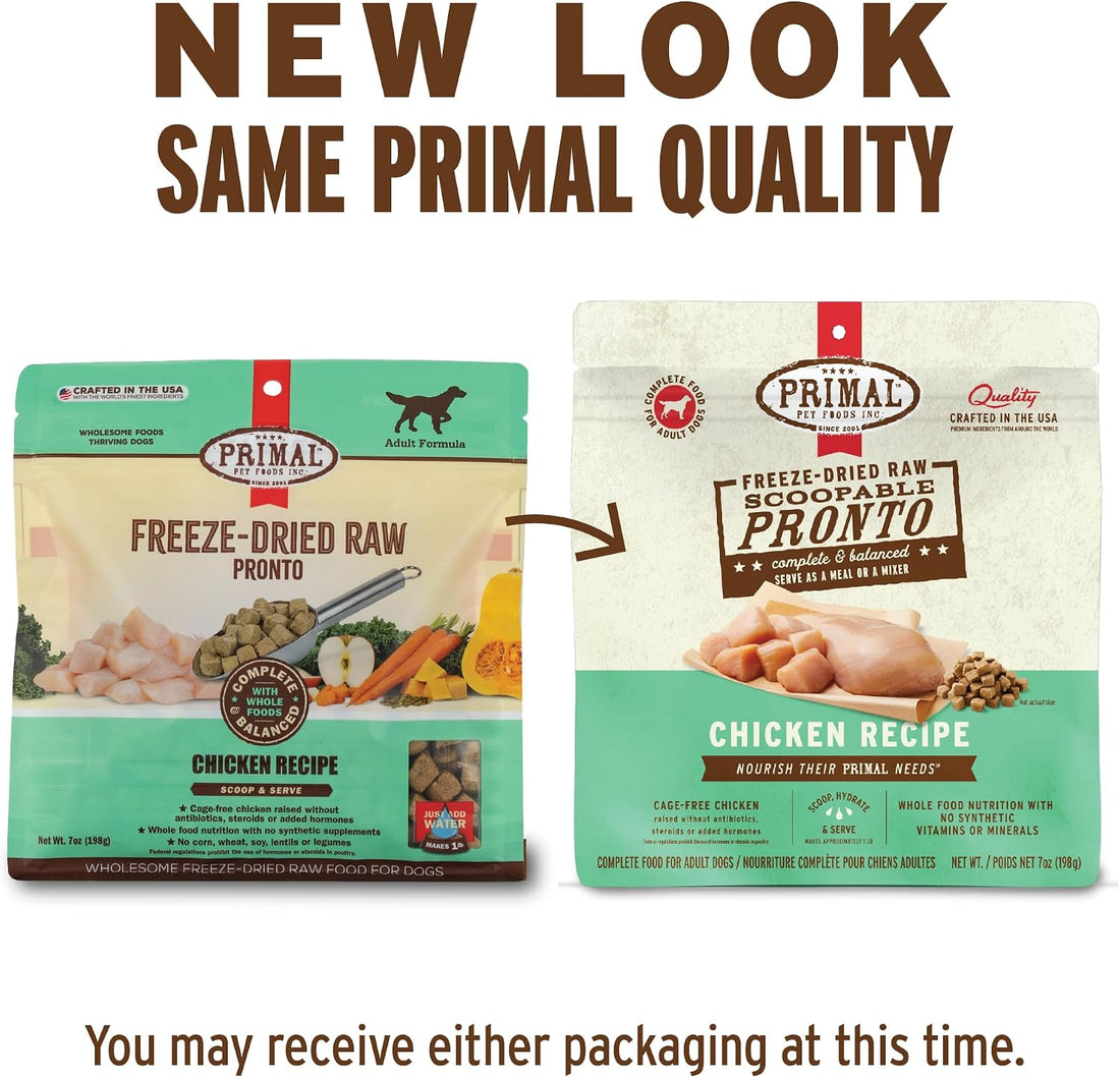 Primal Pronto Mini Nuggets, Freeze Dried Dog Food, Chicken, 16 oz
