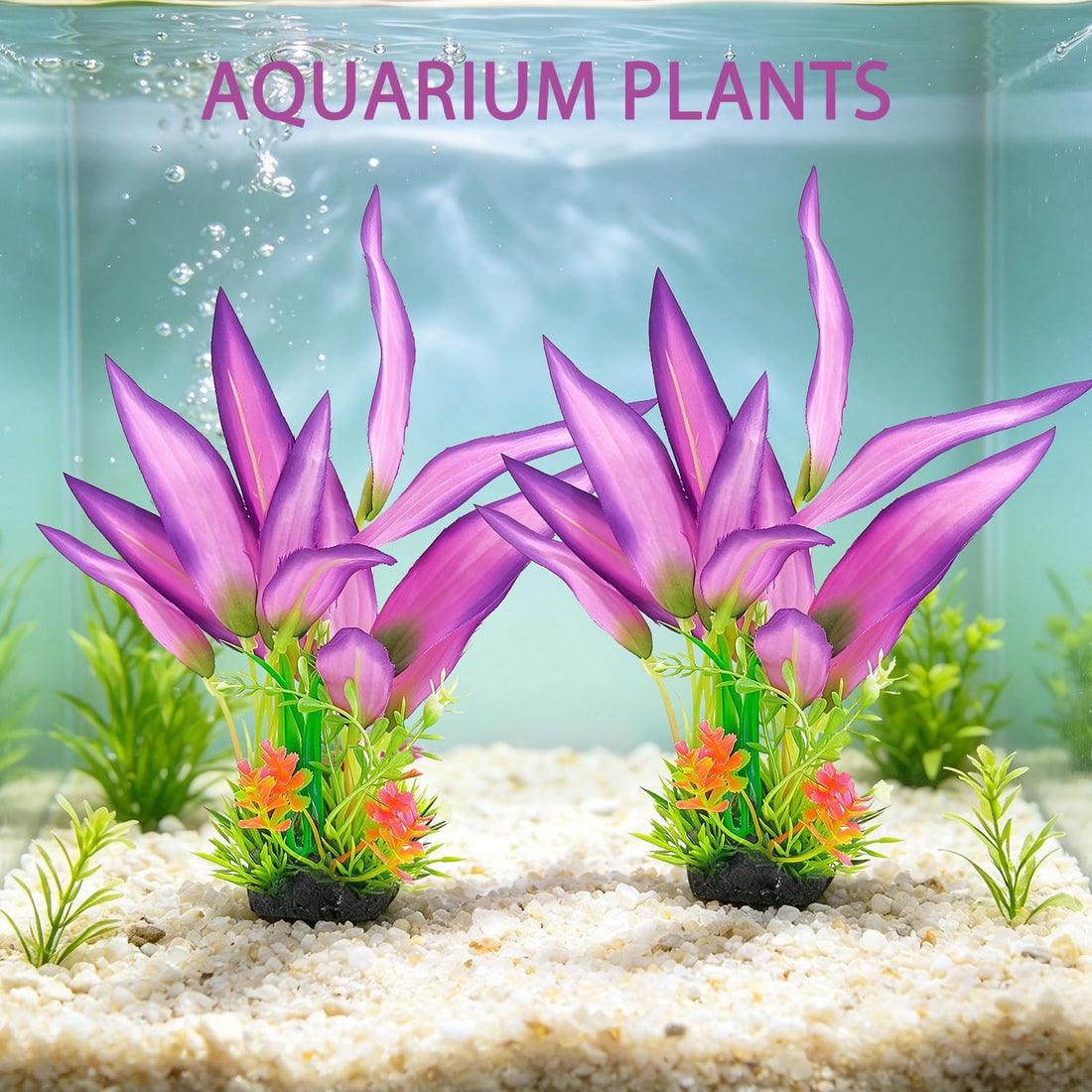 Silk Aquarium Plants 2 Pcs 8 Inches