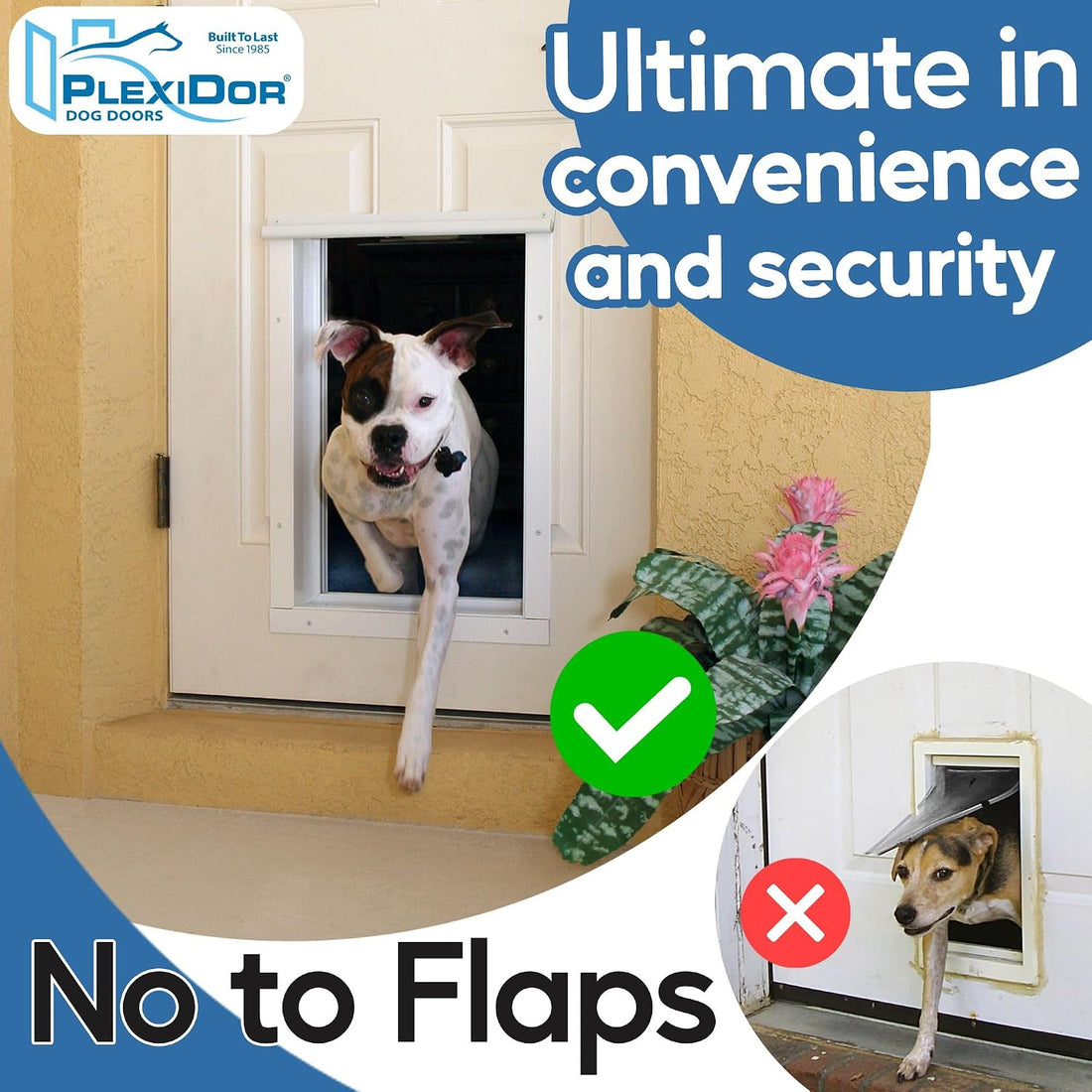PlexiDor Performance Pet Doors Electronic Dog Door Large Bronze Door