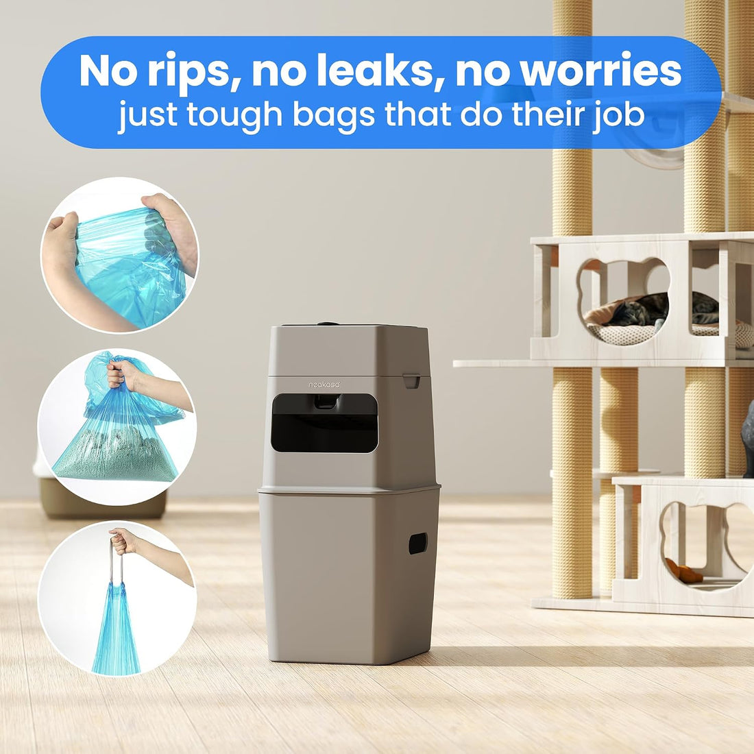 Neakasa White PooGuard Litter Disposal Bin