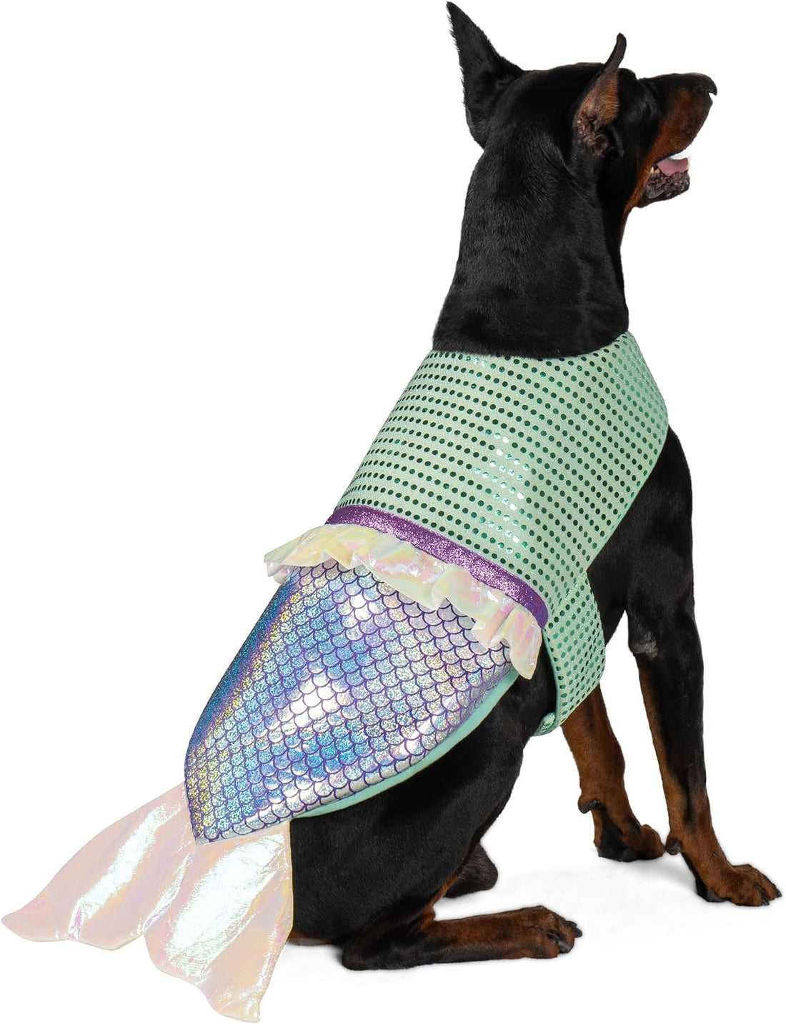 cyeollo Mermaid Dog Halloween Costumes for Small Dogs Holiday Outfit