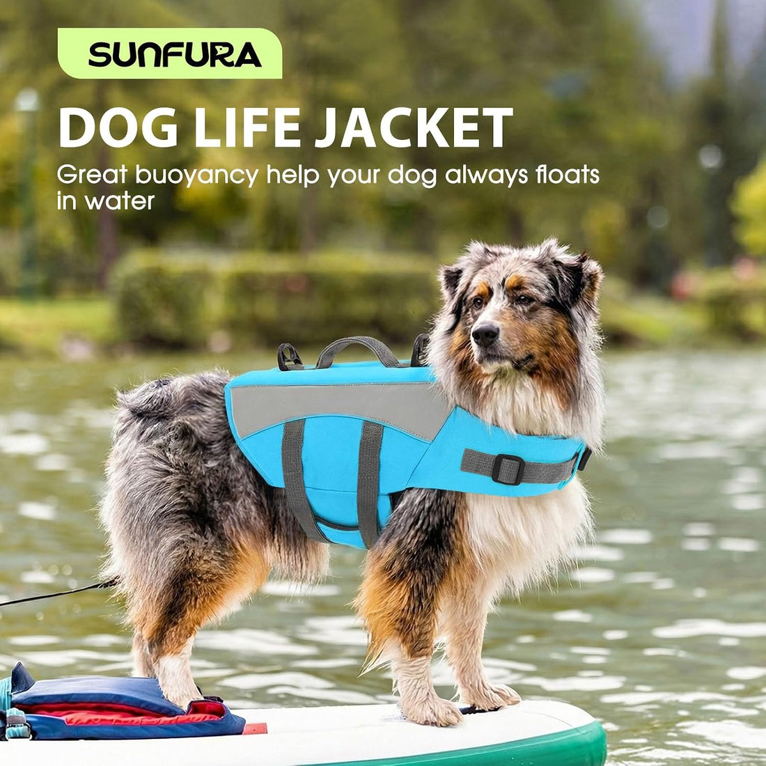 Dog Life Jacket, High Flotation Small Dog Life Vest for Swimming