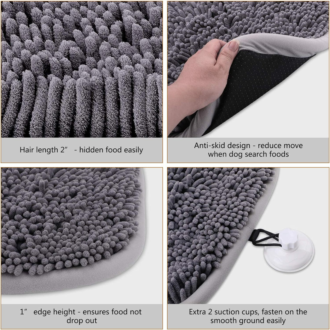 Rundik Snuffle Mat for Dogs, 17'' x 21'' Dog Sniffing Interactive