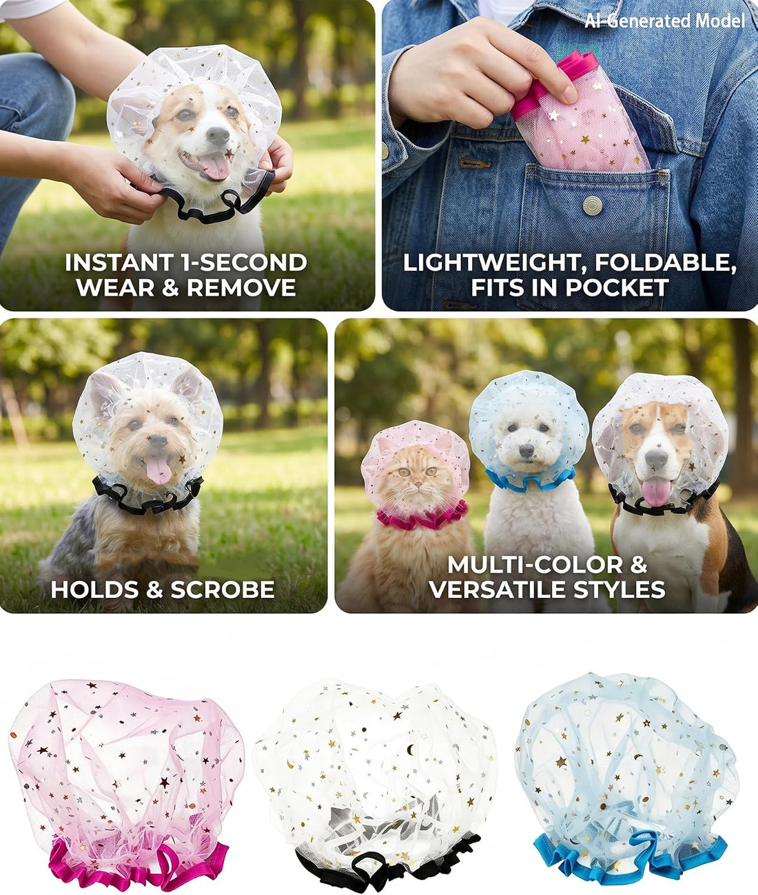 5 Ps Adjustable Mesh Dog Muzzle