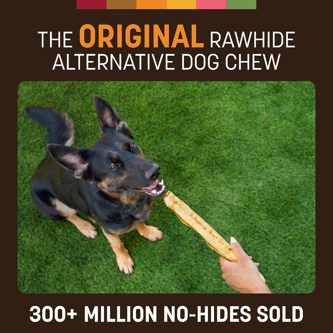 Earth Animal No Hide Dog Chews - Rawhide Free Large Rolls 2 Count