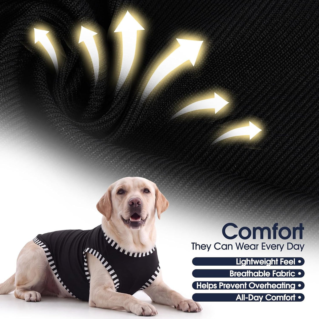 IECOii 2 Pack Dog Surgery Recovery Shirt Sleeveless Lightweight Dog