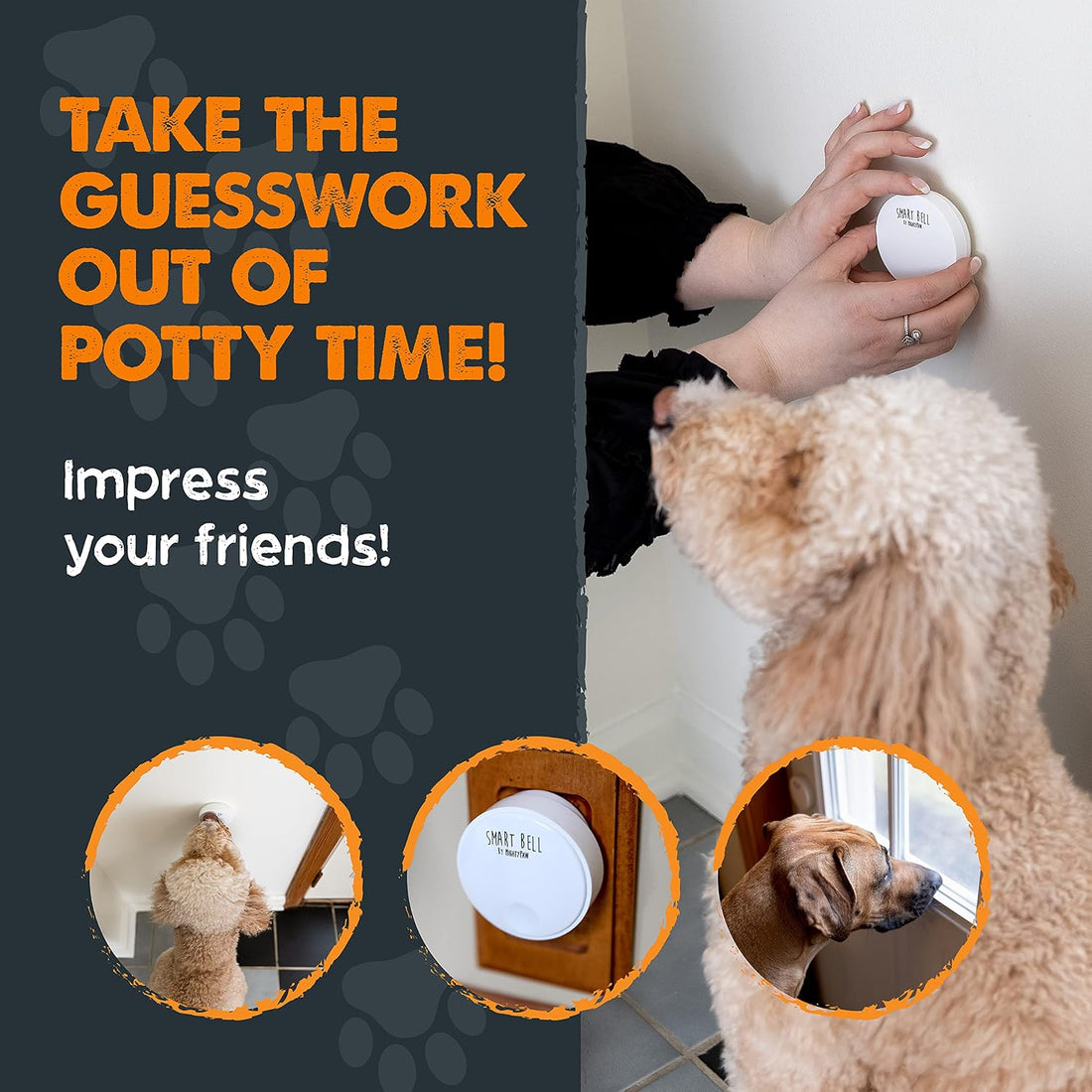 Mighty Paw Smart Bell 2.0 Dog Door Bell for Potty Training Dogs