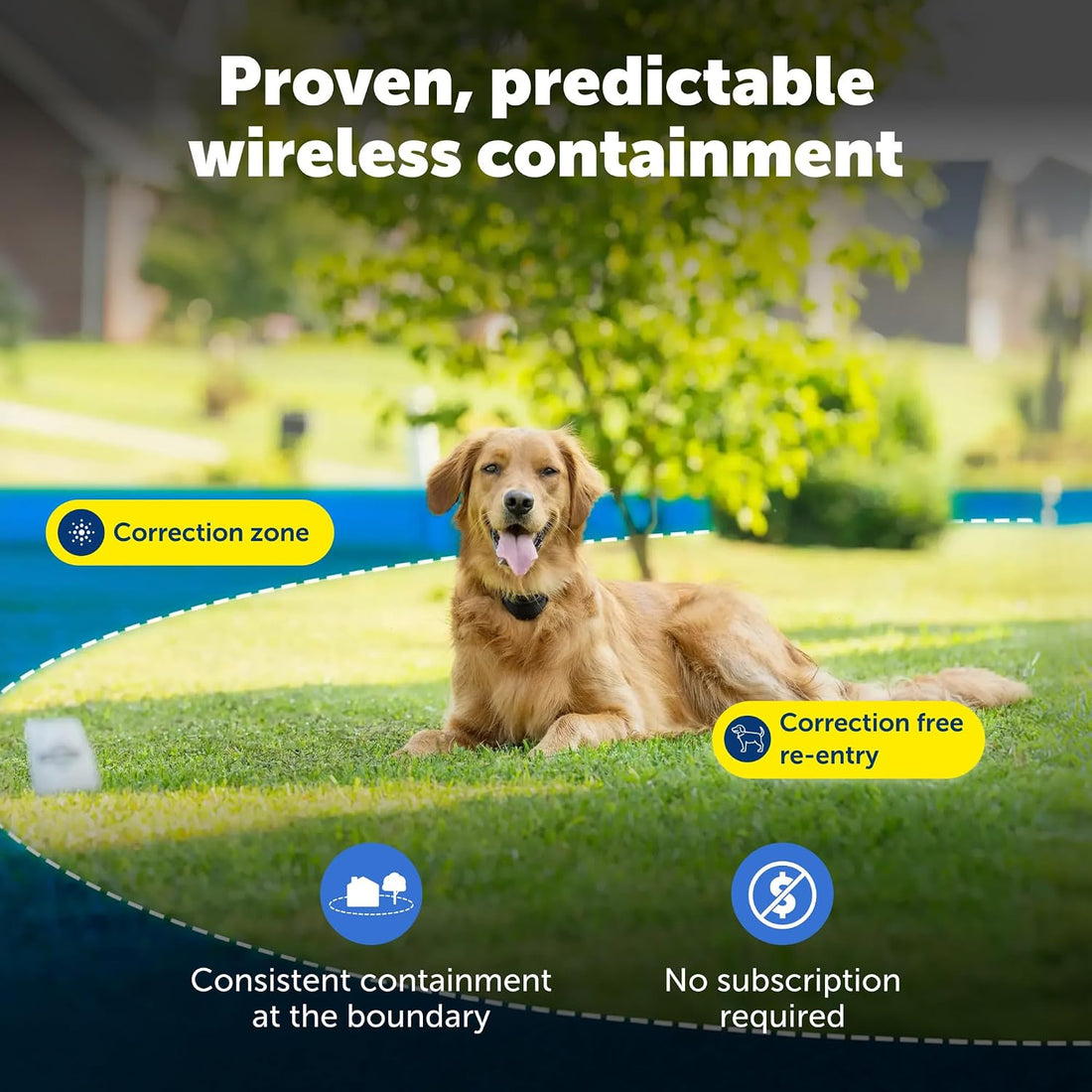 PetSafe Stay & Play Wireless Pet Fence with Replaceable Battery