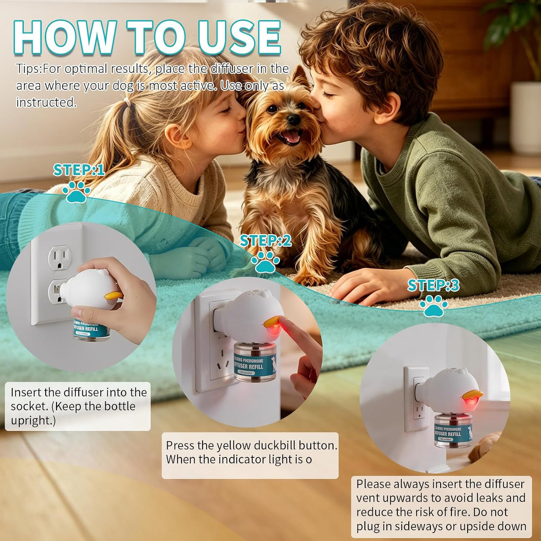 Dog Calming Diffuser, Calming Pheromones Diffuser Kit Pheromone