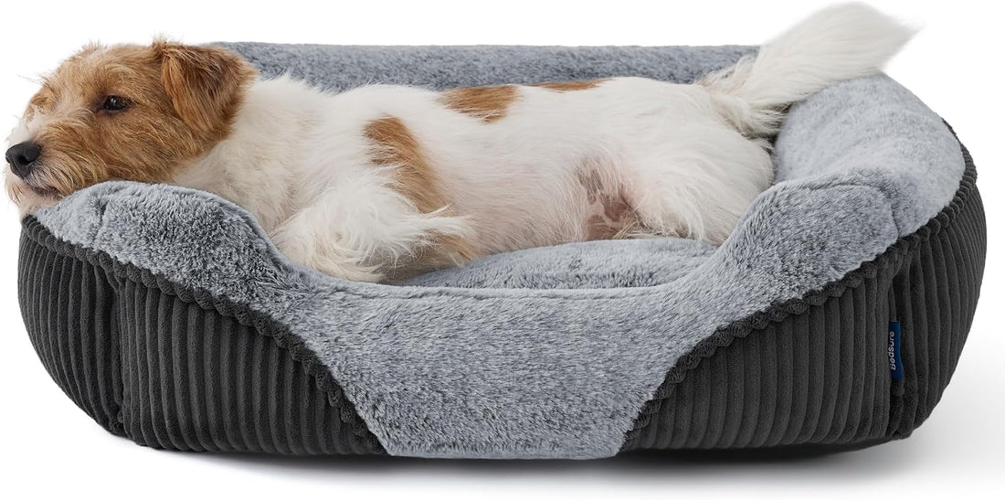 Bedsure Washable Dog Bed Small Medium Size Dog Rectangle Pet