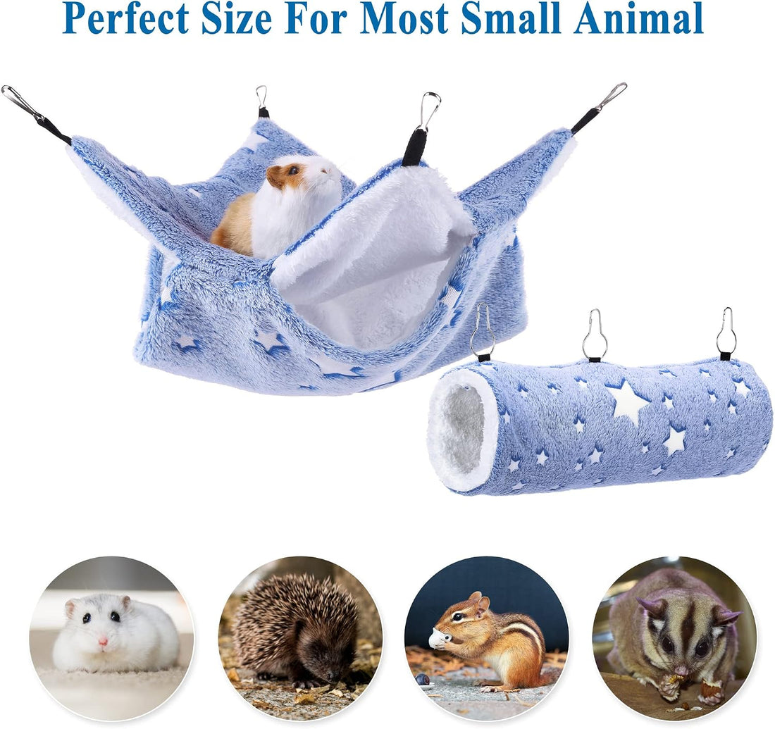 Noctilucent Luminous Guinea Pig Rat Hammock Bunkbed Hanging Tunnel