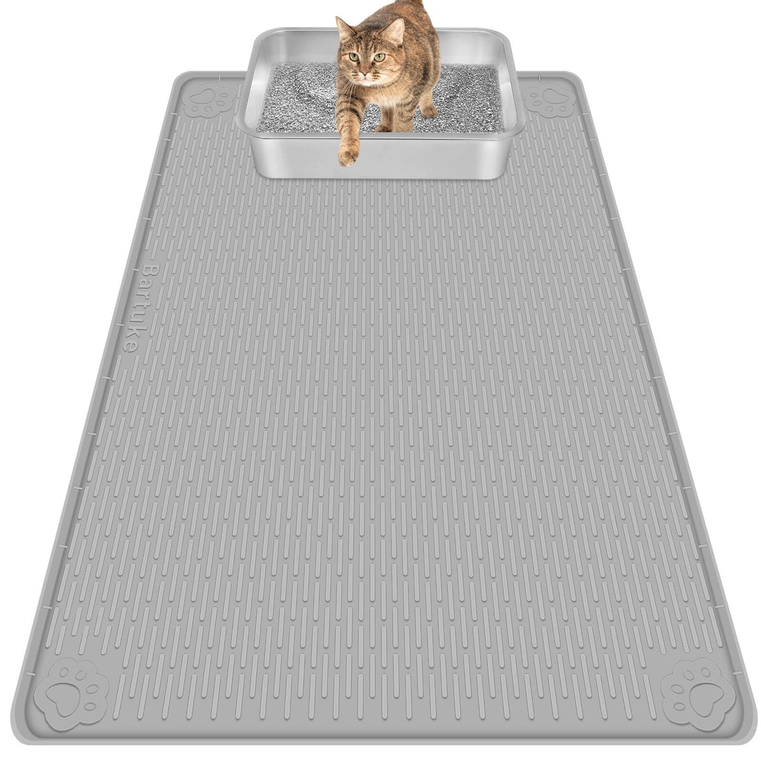 Bartuke Cat Litter Mat, Extra Large 40" x 28" Silicone Mat Litter