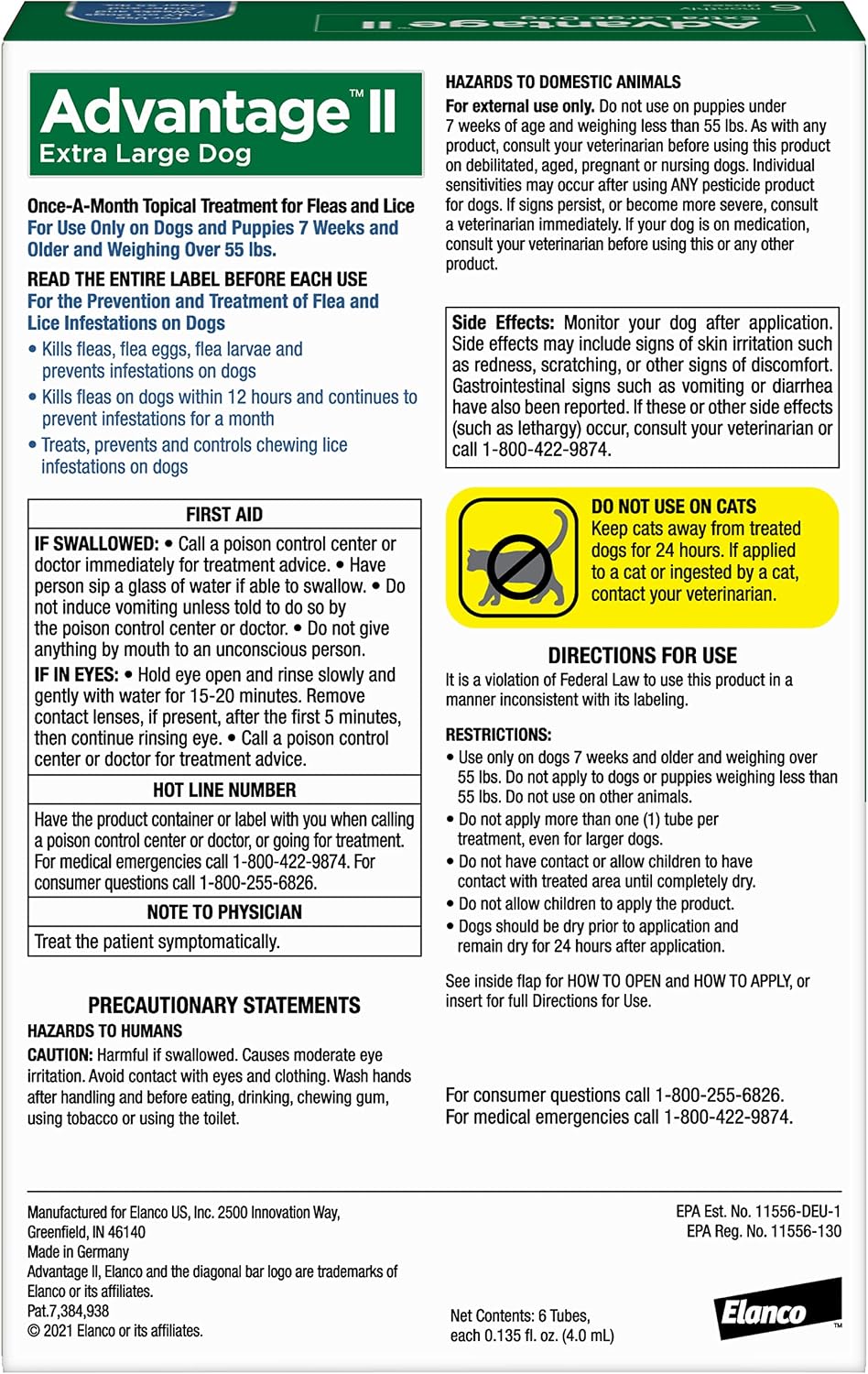 Advantage II XL Dog Vet-Recommended Flea Treatment & Prevention