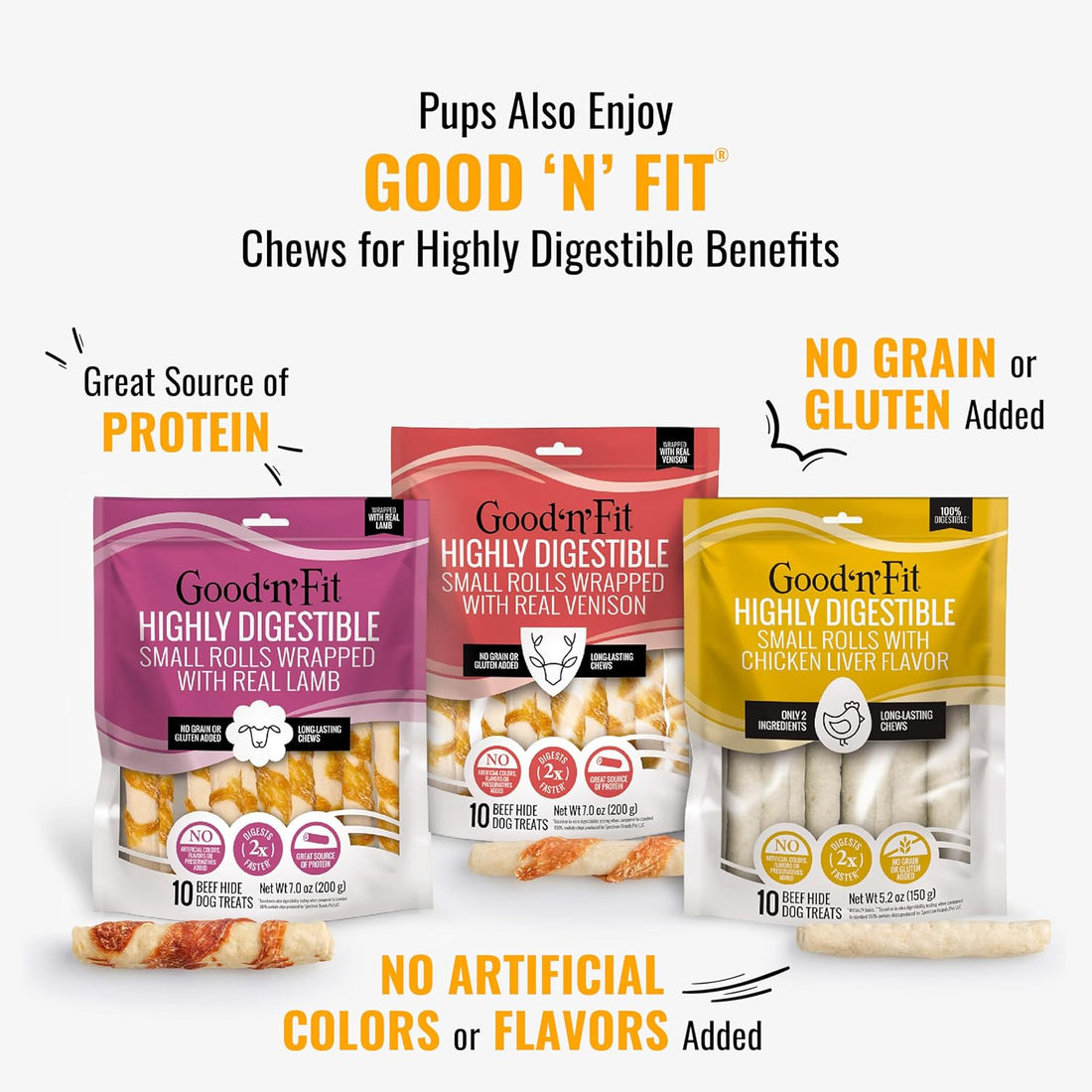 Good 'n' Fun Kabobs Long-Lasting Dog Treat, With Real Proteins