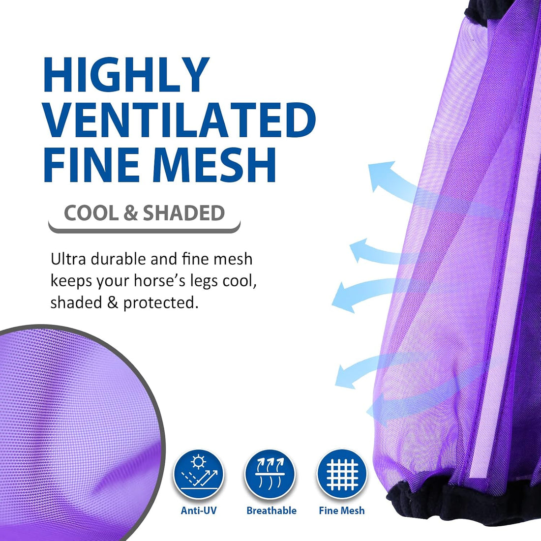Universal Size Horse Leggings Fine Mesh Horse Fly Boots Greatly