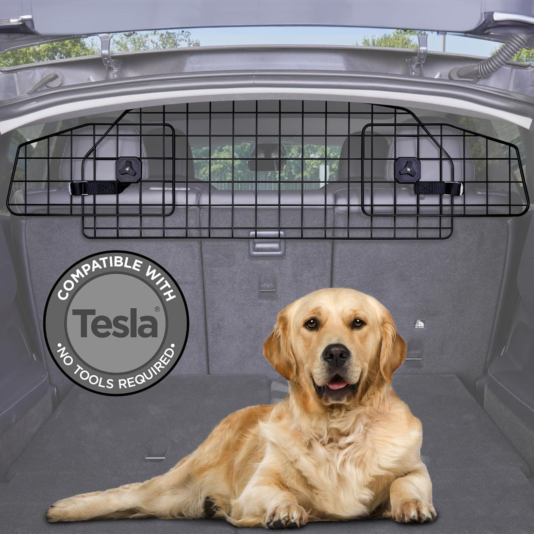 Pawple Dog Car Barrier Compatible with Tesla® Model Y® Adjustable