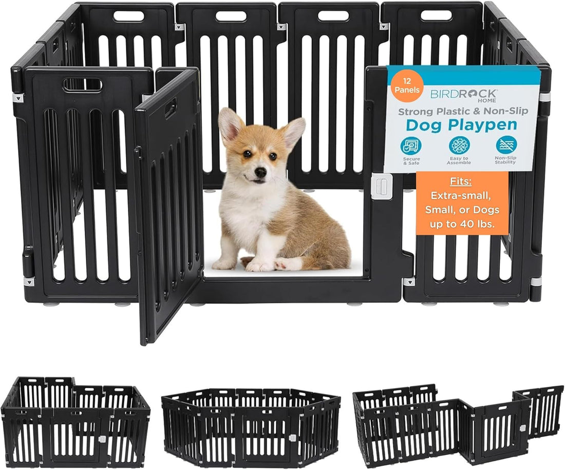 Internet’s Best Dog Playpen with Lockable Door, White, 190” x 25.6”