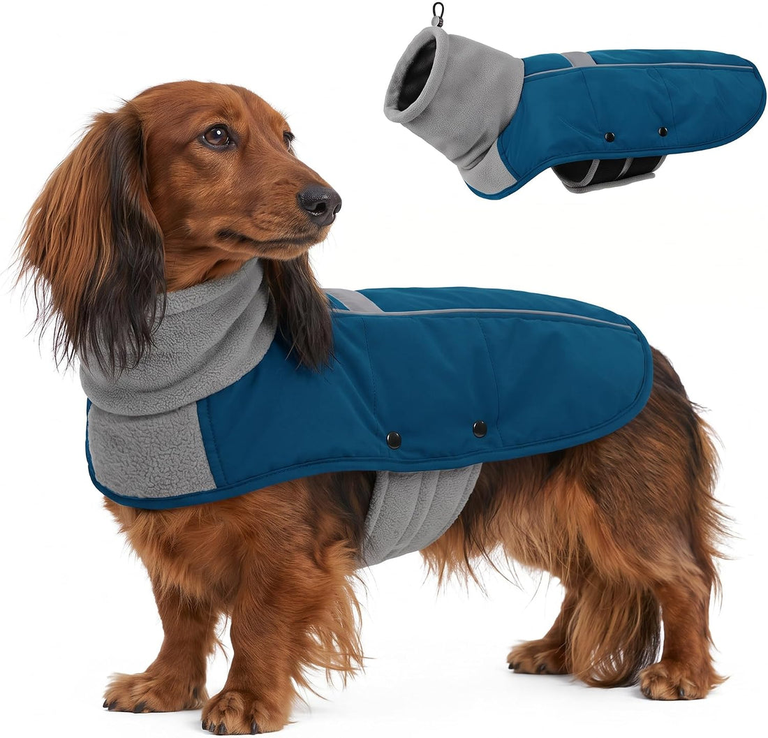 ASENKU Dog Coat Turtleneck Dog Winter Jacket for Small Medium Large