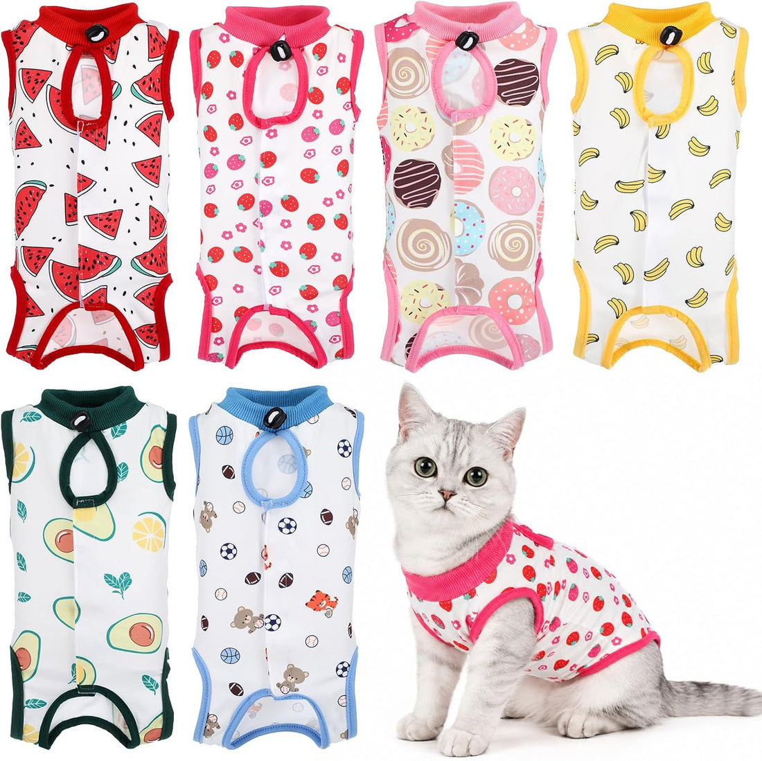 Meyeyaia 6 Pack Recovery Suit for Cats