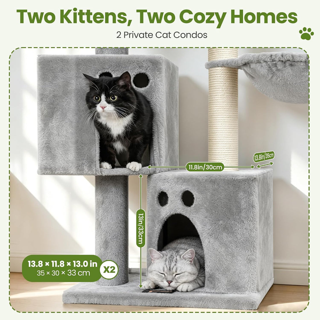 Small Cat Tree Tower for Indoor Cats