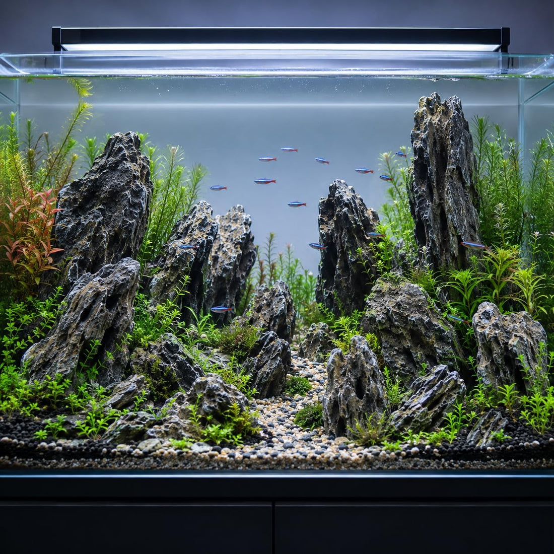 3LBs Natural Seiryu Stones,Aquarium Aquascaping Decor Rocks (2-5 inch)