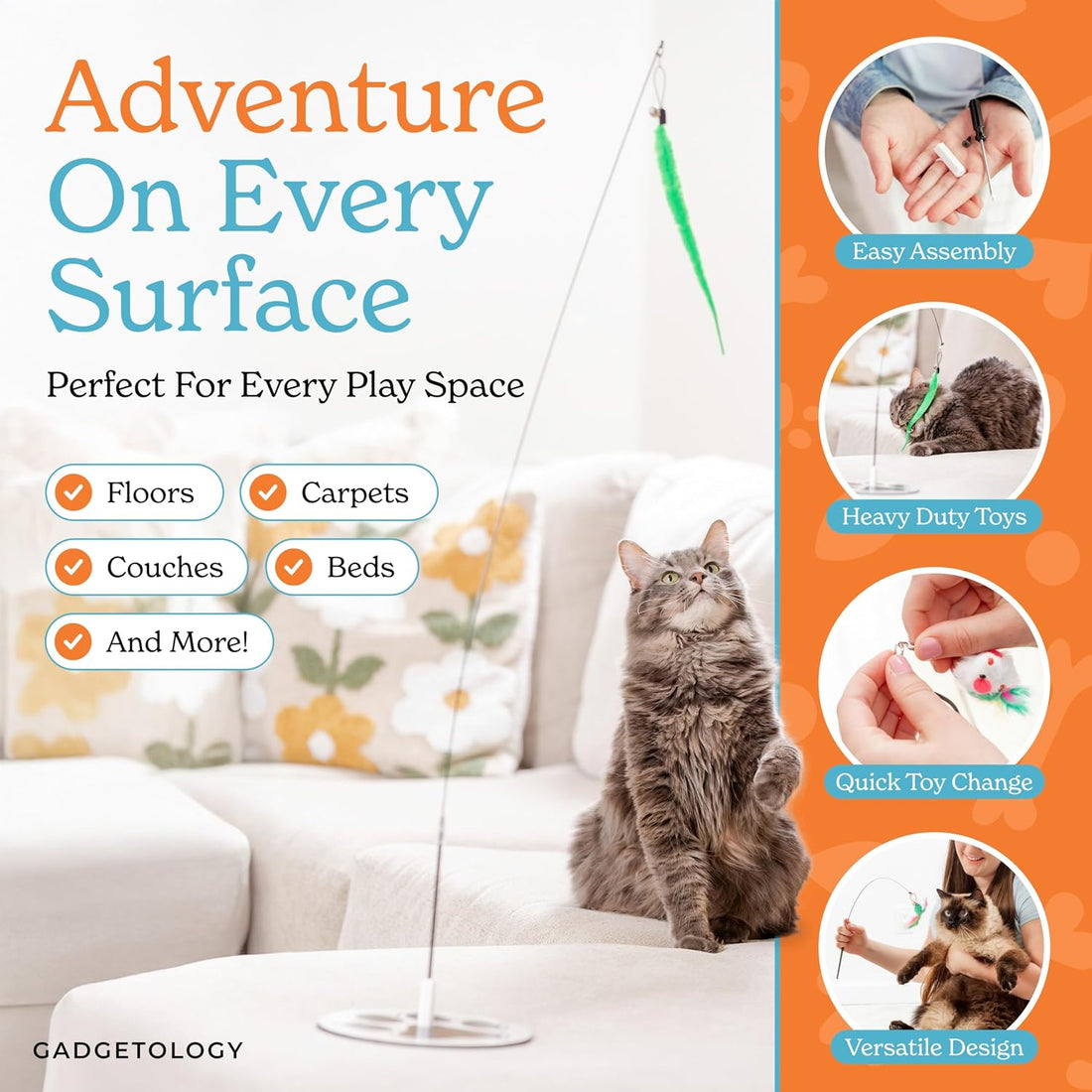 18-Piece Interactive Cat Toys for Indoor Cats