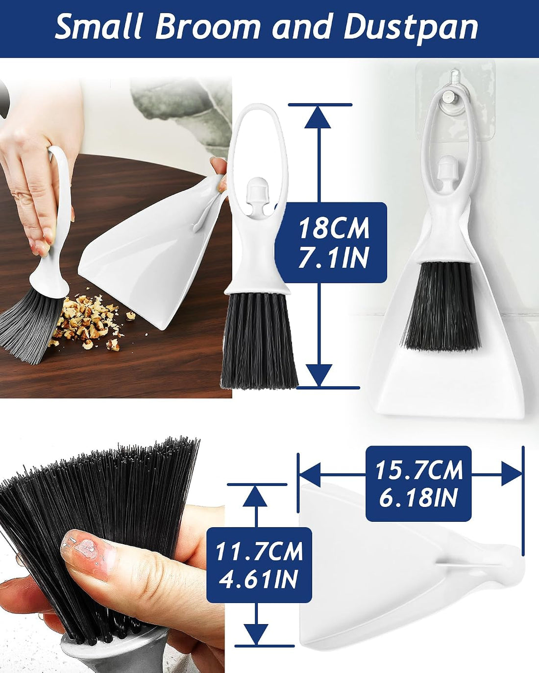 Upgrade 6PCS Cage Cleaner Set,2-in-1 Stainless Steel Pet Cage