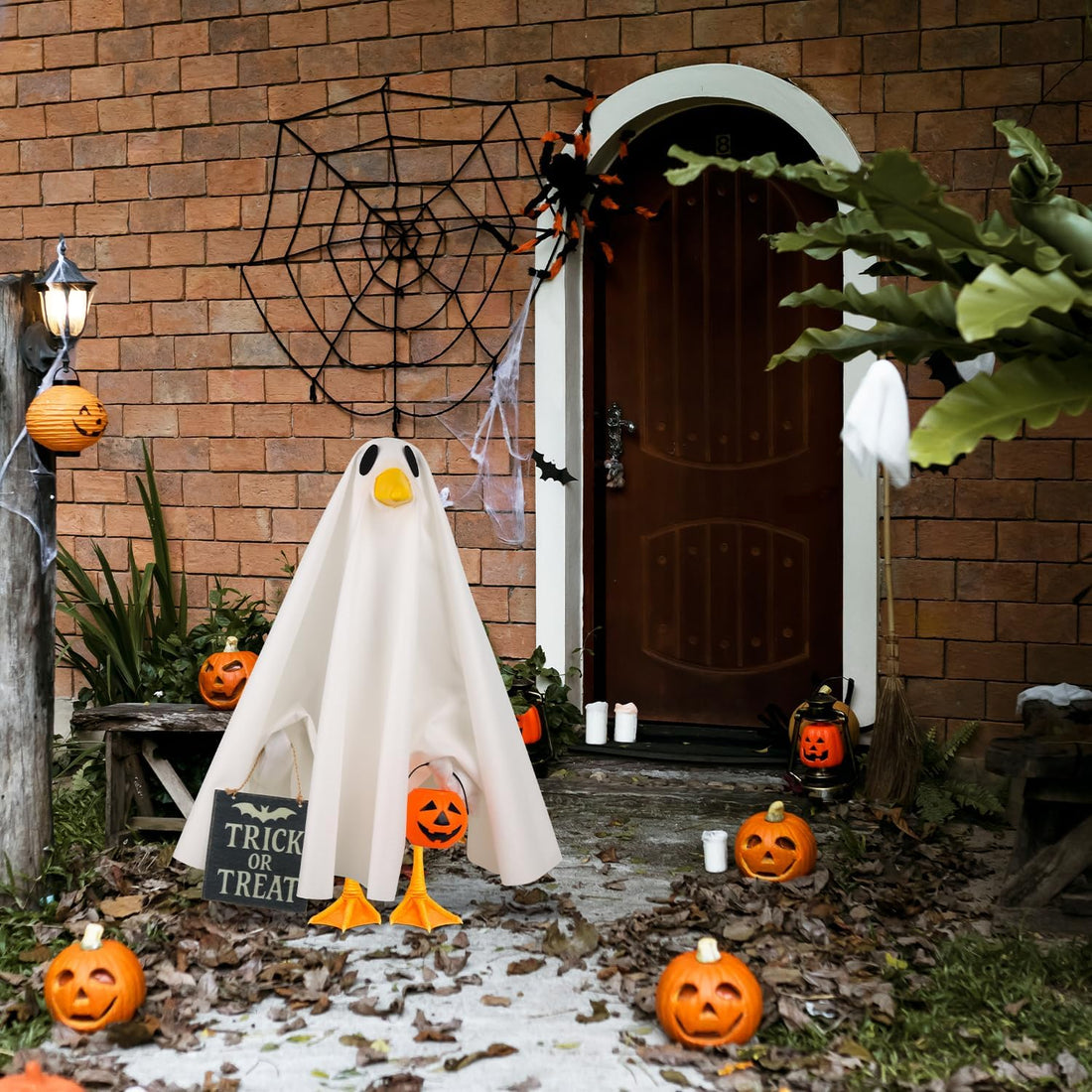 Halloween Goose Outfit Ghost Porch Goose Costume for Outdoor Decor