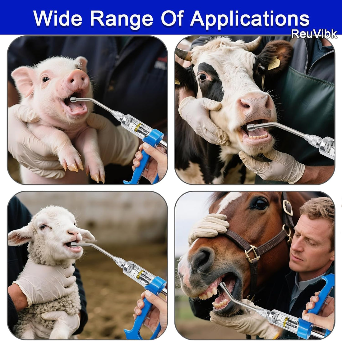 30ml Adjustable Livestock Drench Gun for Goats, Sheep & Cattle