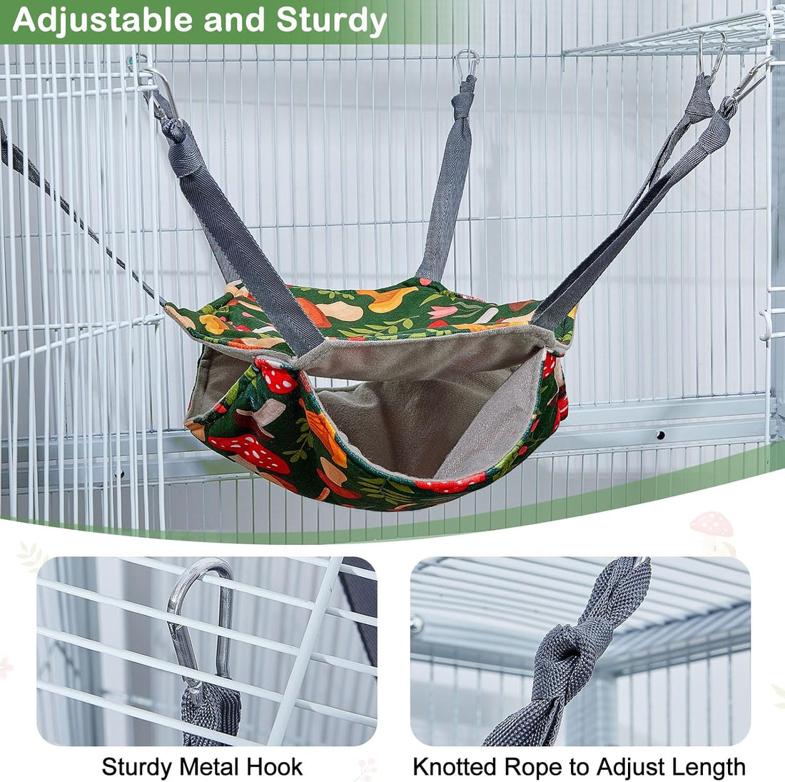 Glittme 4 Pack Cozy Ferret Hammock