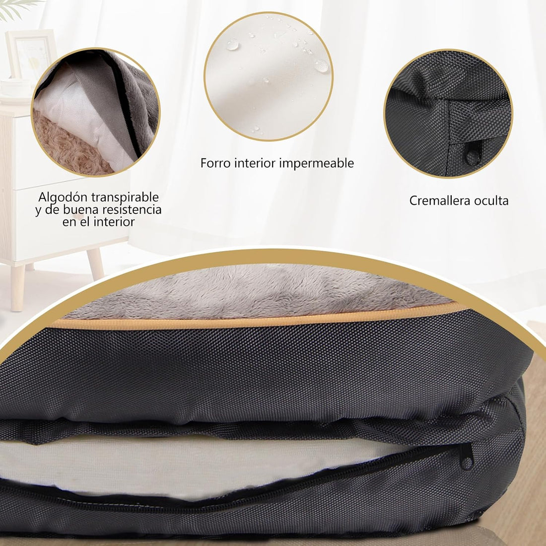 JOYELF Medium Memory Foam Dog Bed Orthopedic Dog Bed & Sofa