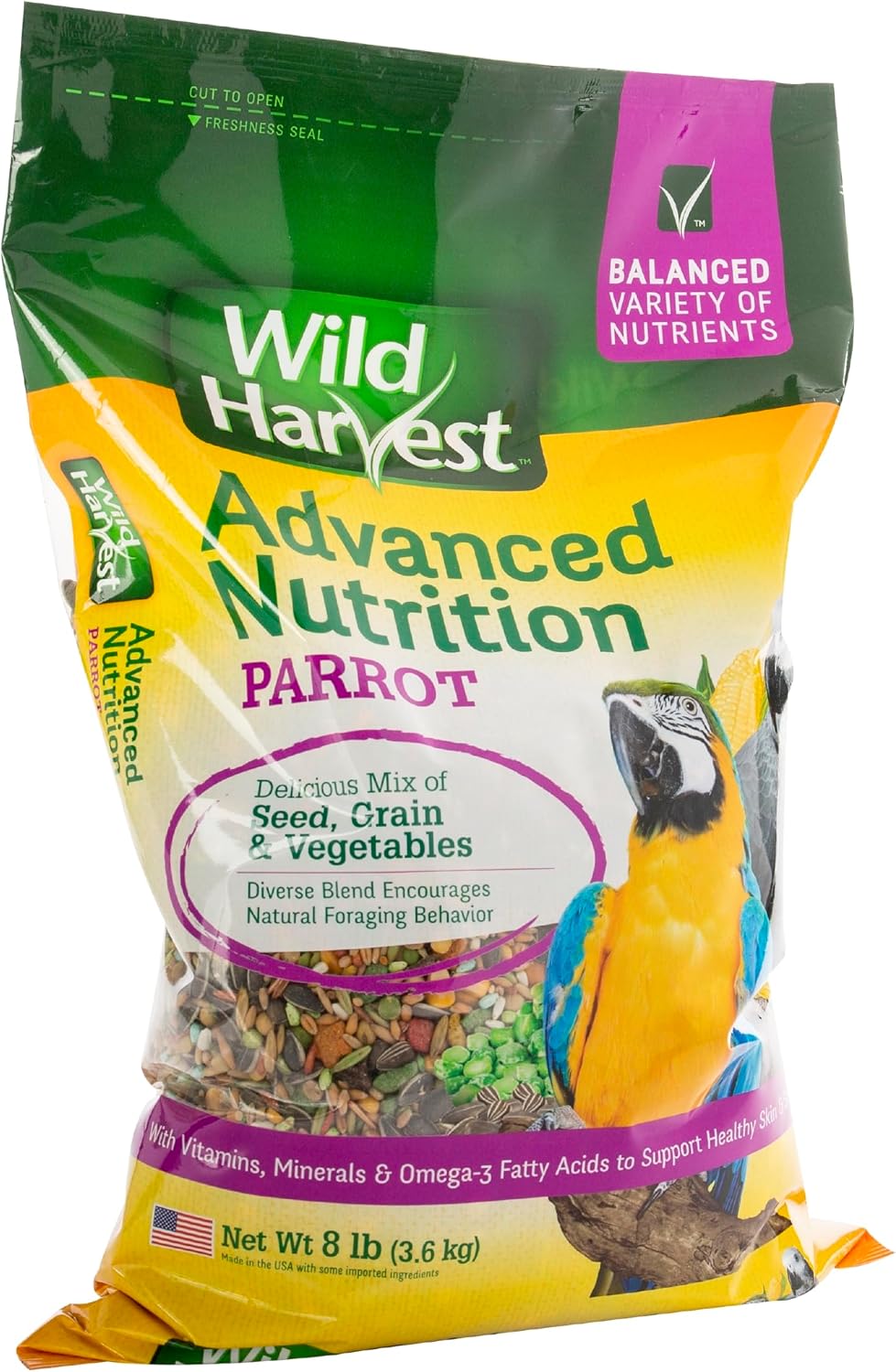 Wild Harvest Advanced Nutrition Parrot Food, 8 lbs