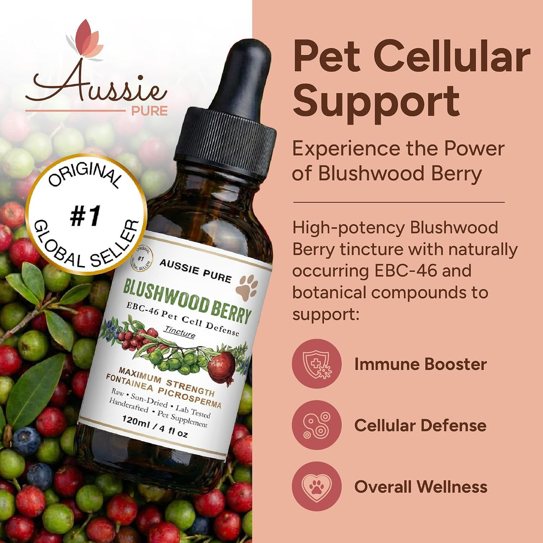 Aussie Pure Pet Therapy Blushwood Berry EBC-46 Tincture - 120ML