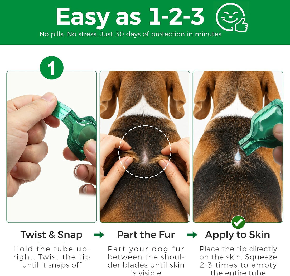 Flea and Tick for Medium Dogs 23-44 lbs, 6 Topical Doses