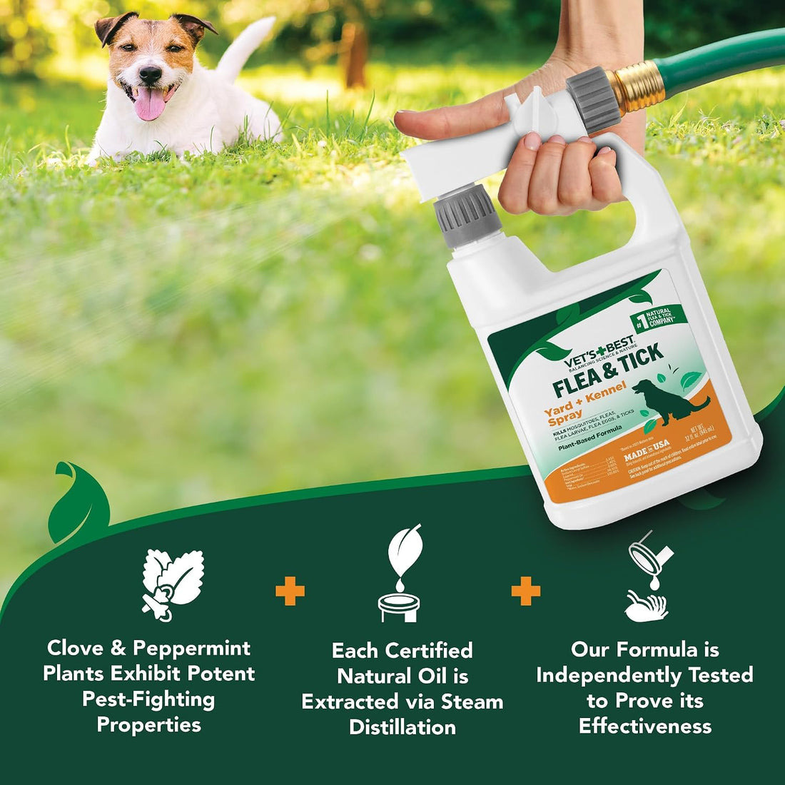Bundle of Vet's Best Flea and Tick Yard & Kennel Natural Spray