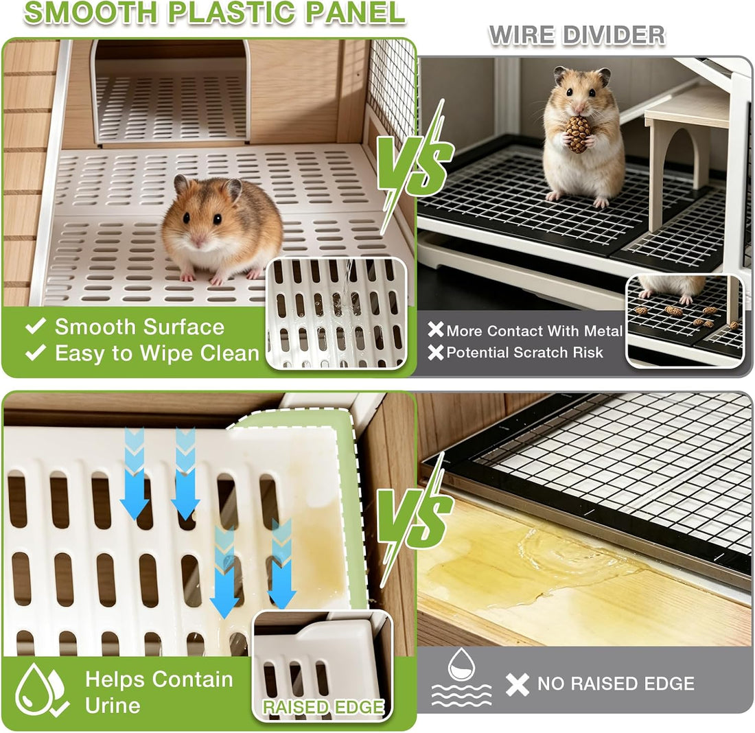 GUTINNEEN Guinea Pig Cages with Anti Chewing Sturdy Plastic Floor