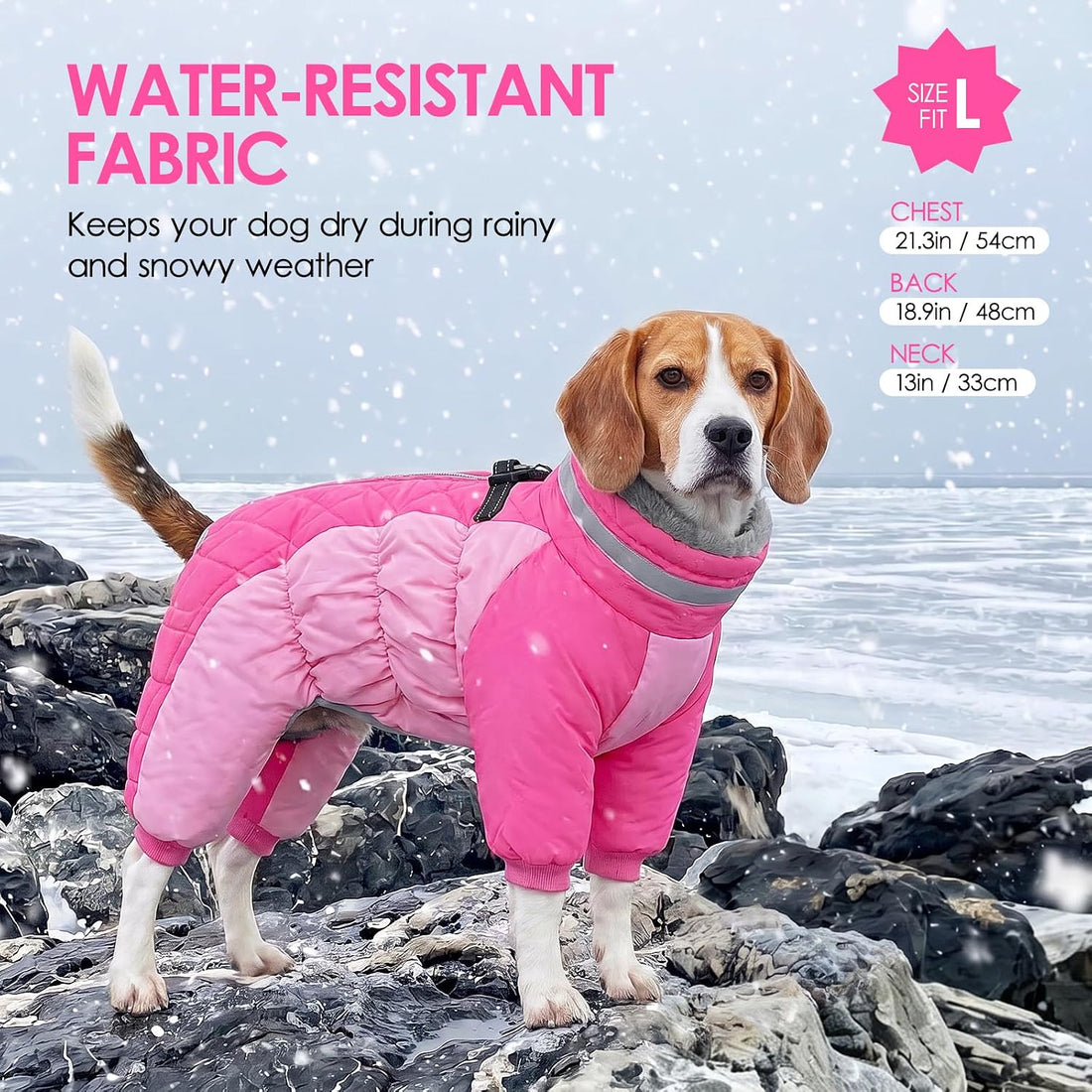 AOFITEE Dog Coats for Medium Dogs Warm Full Body Dog Jacket