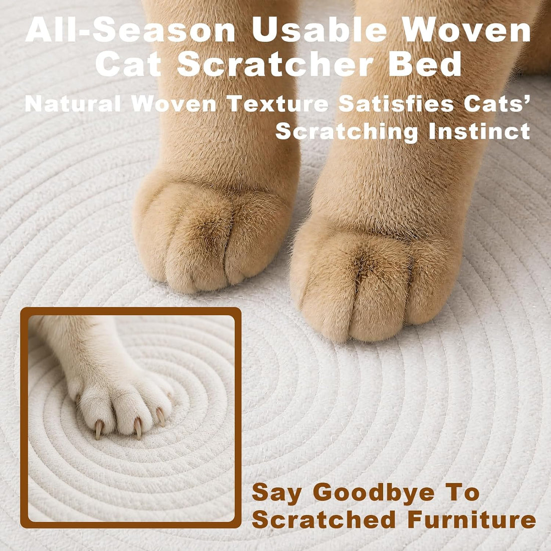 Stimuli Handwoven Cat Basket,Instinct Basket for Cats Basket Bed,Cat