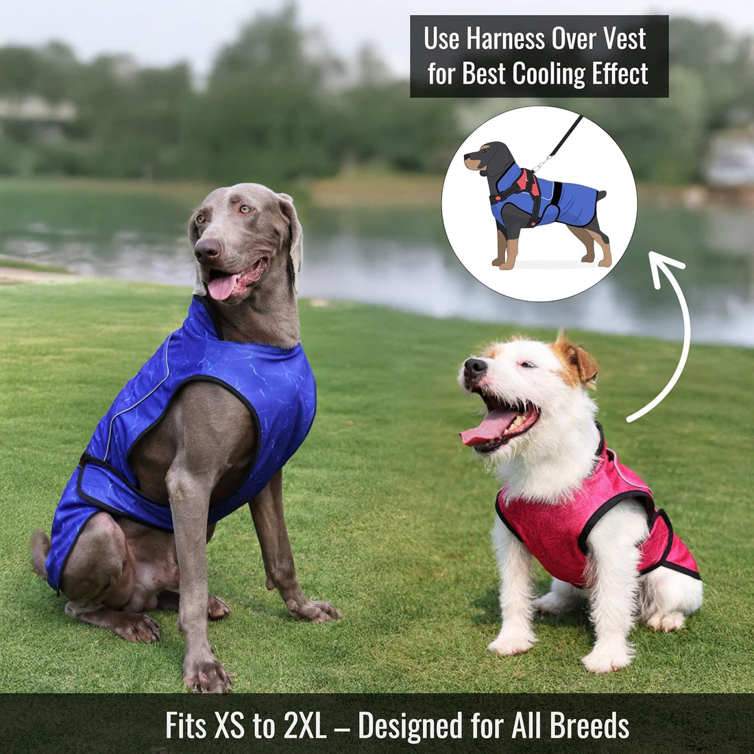 LUCOLOVE Dog Cooling Vest with Ice Pack