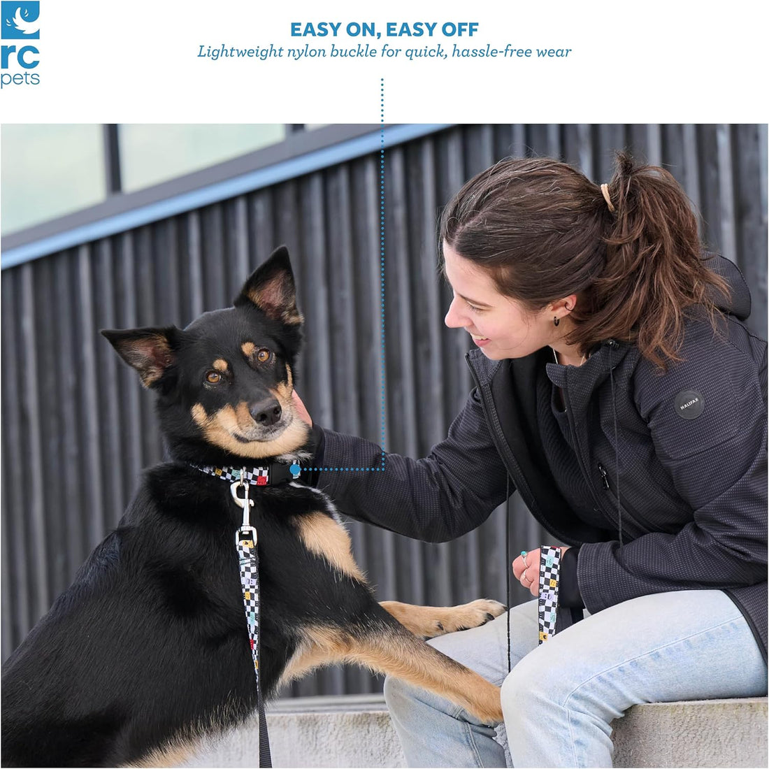 RC Pets Clip Collar | Reflective Label for Visibility Adjustable