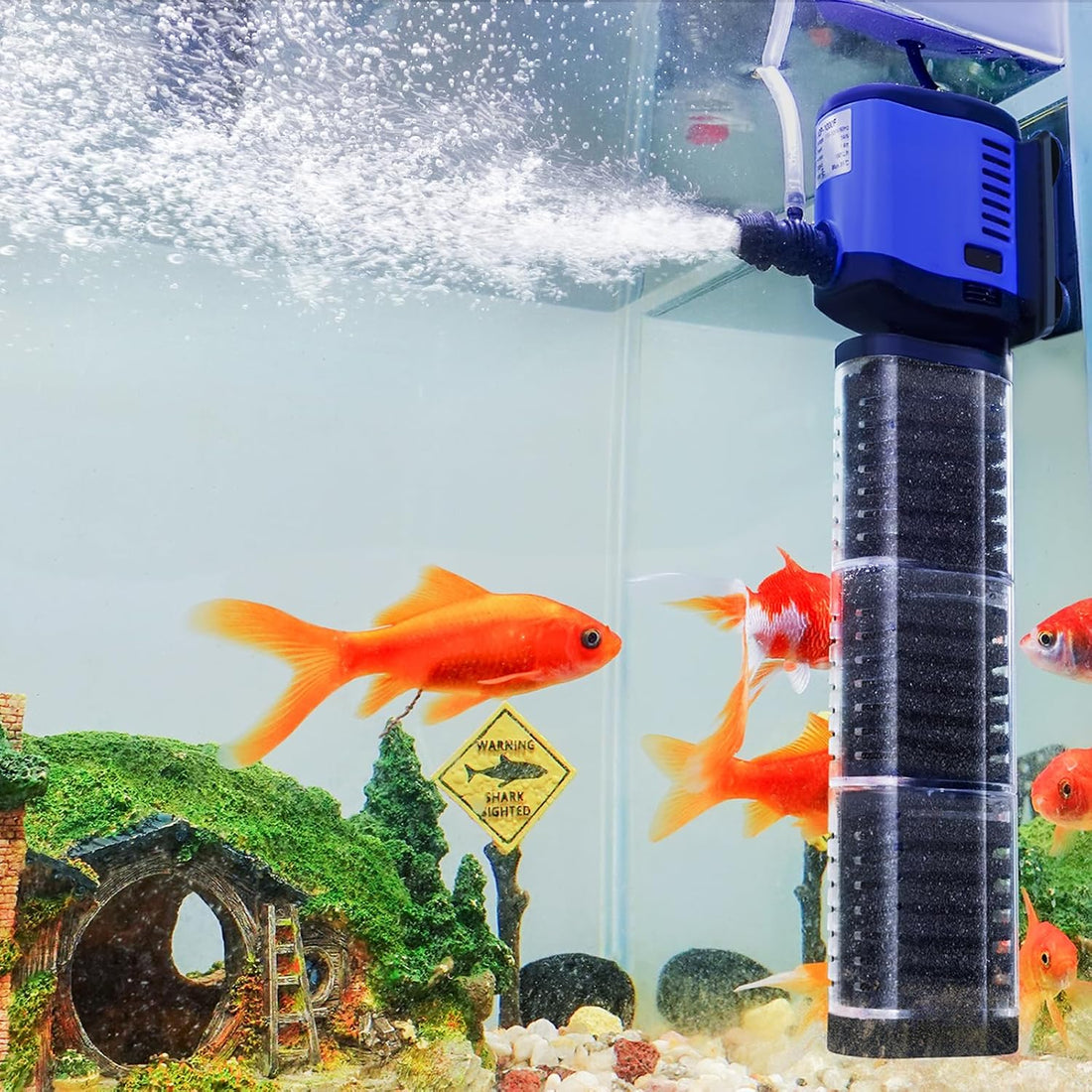 TARARIUM Aquarium Filter for Fish Tank, 4-in-1, Medium fit 20-75gal