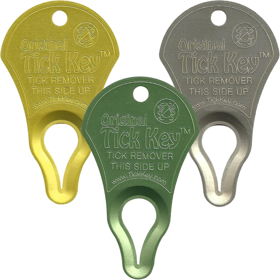 The Original Tick Key Tick Detaching Device, 3 Pack, Assorted