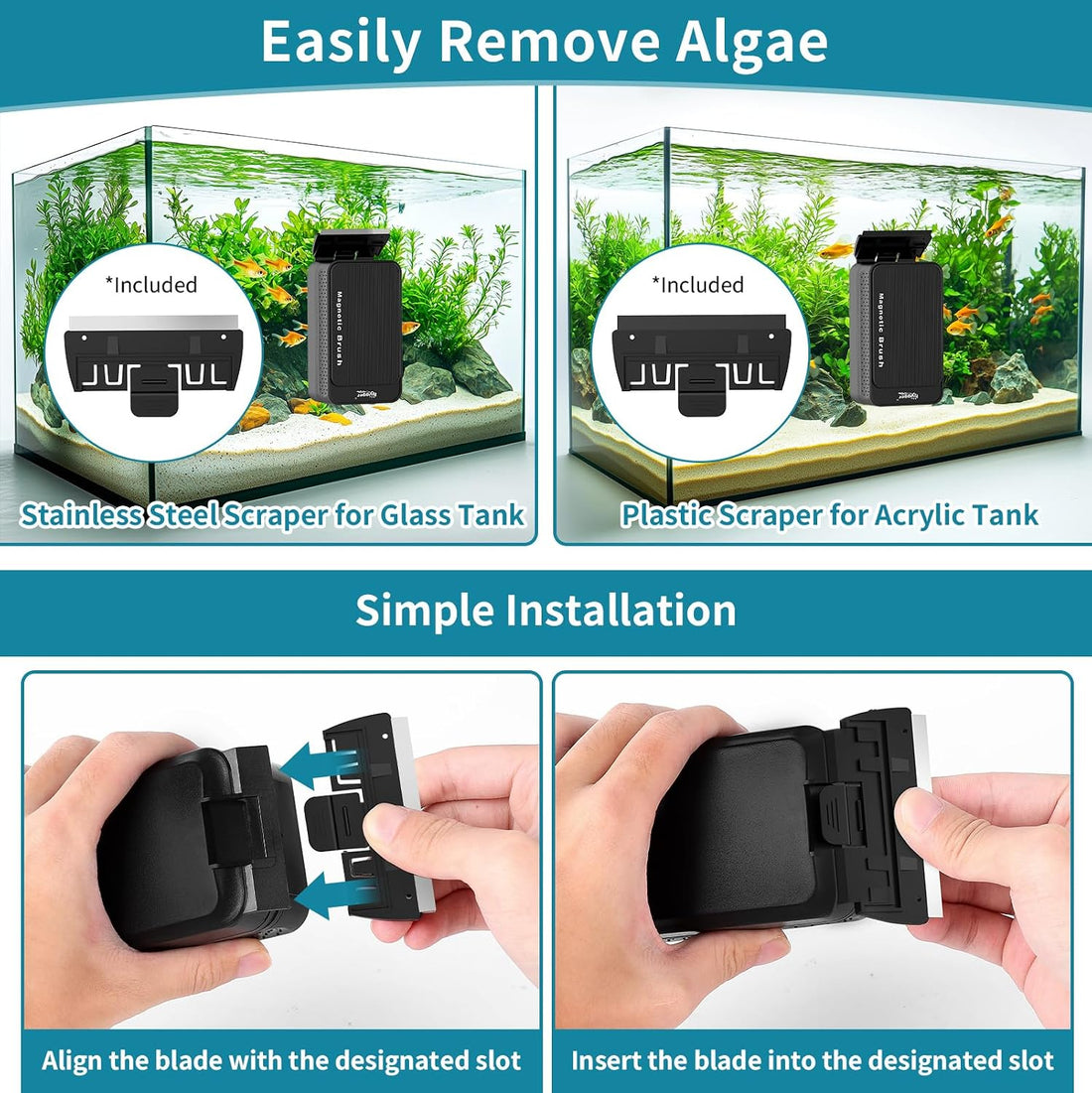 Hygger Aquarium Magnet Glass Cleaner