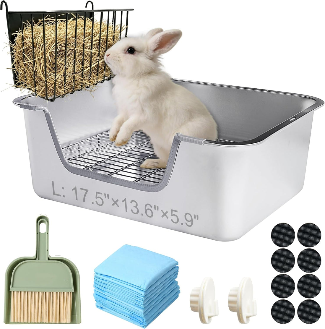 Stainless Steel Rabbit Sifting Litter Box