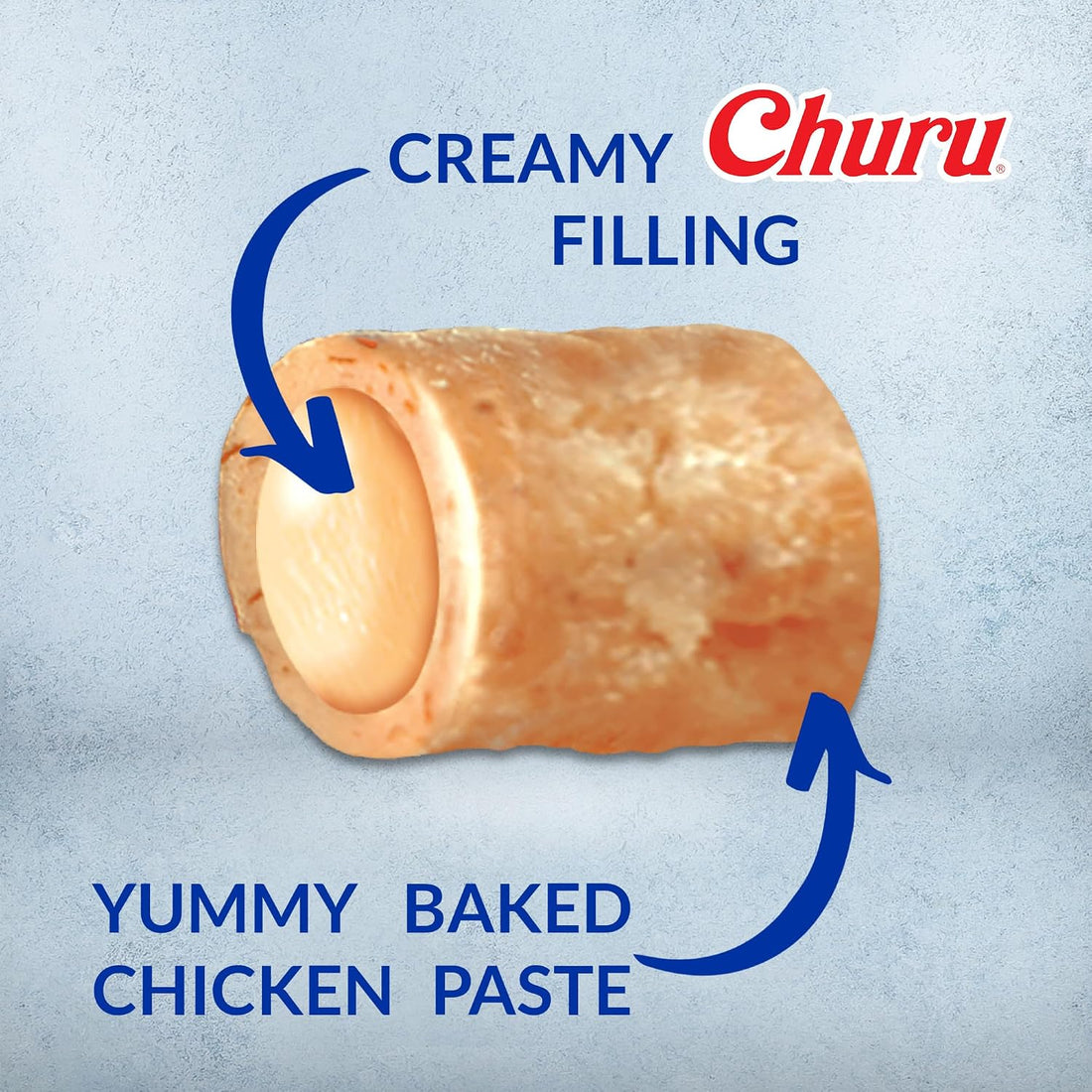 INABA Churu Bites for Cats, Soft/Chewy Baked Chicken Wrapped Churu